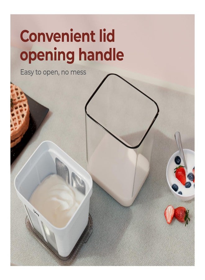 Lifelong Hung Curd Maker & Yogurt Filter Strainer 1100 mL | BPA-Free Dahi & Greek Yoghurt Box with Fine Mesh & Lid | Multi Use - Thick Curd, Whey Separator, Soybean Milk, Kefir, Pulpy Juice & Coffee - Image 2